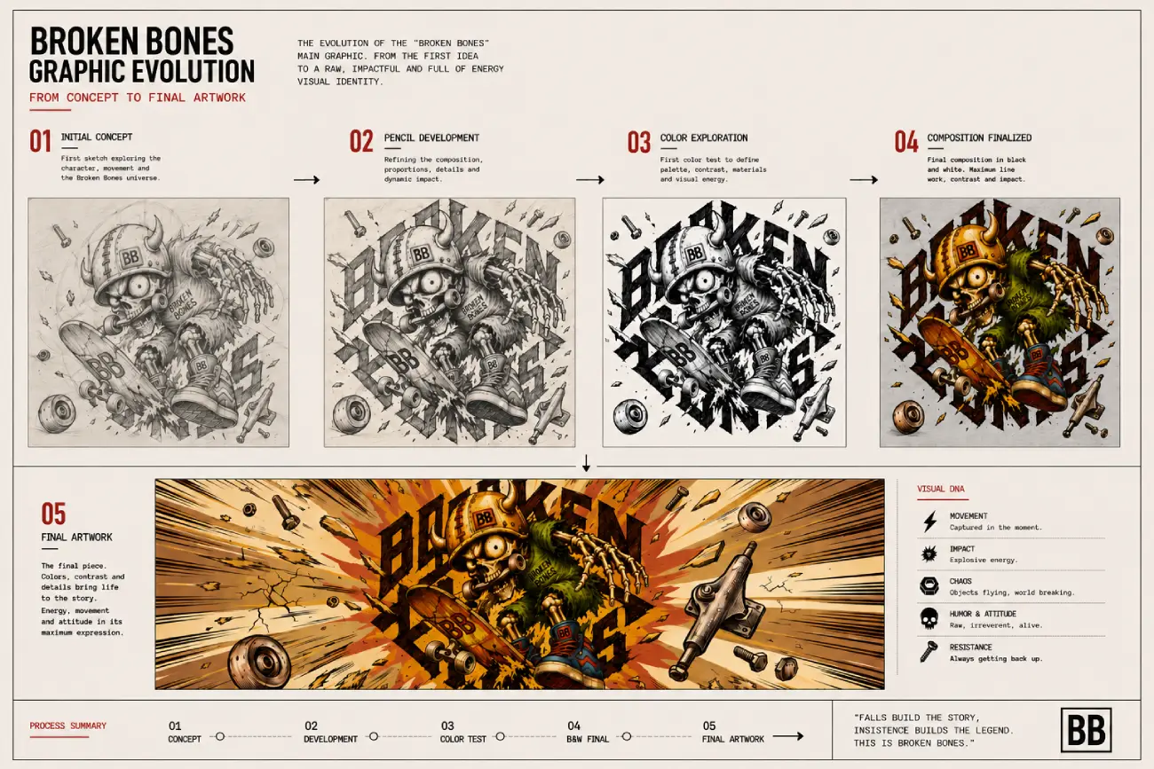 Broken Bones — evolución del gráfico principal