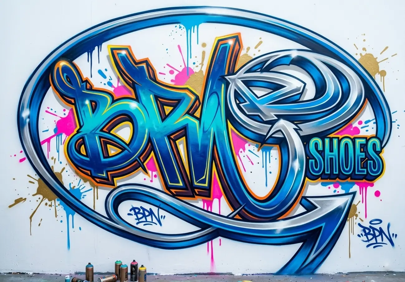 BPN Shoes — mural en proceso