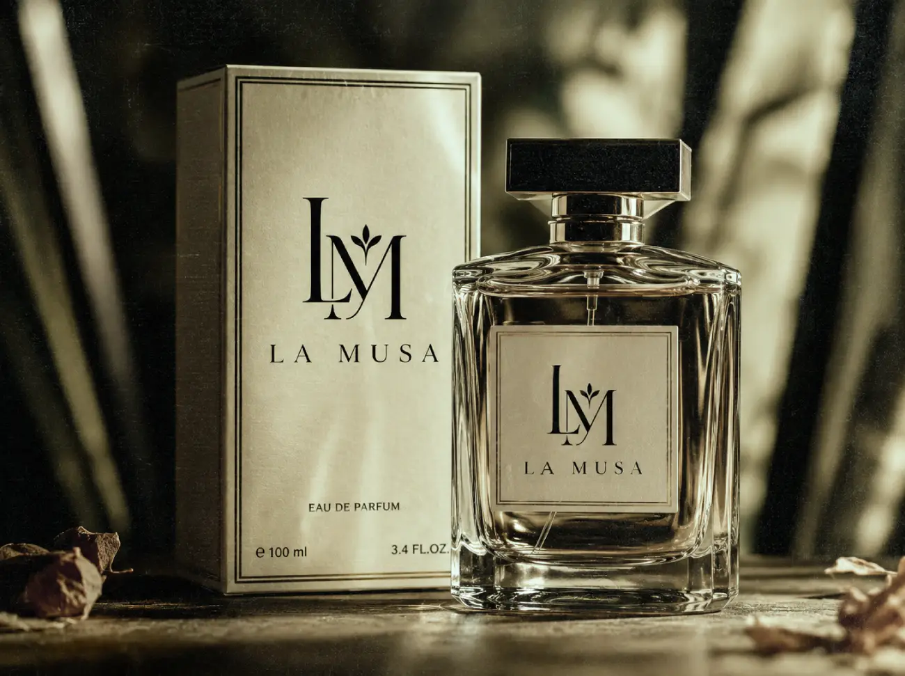 La Musa — eau de parfum, frasco y estuche