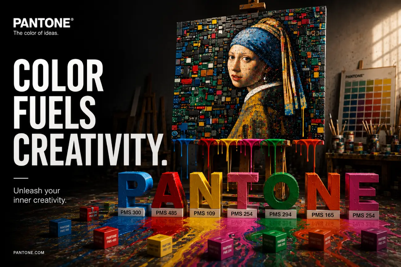 Pantone — Color Fuels Creativity, pieza publicitaria