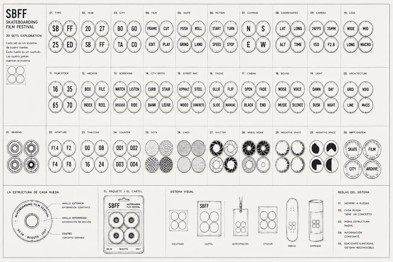 SBFF — 30 sets de ruedas