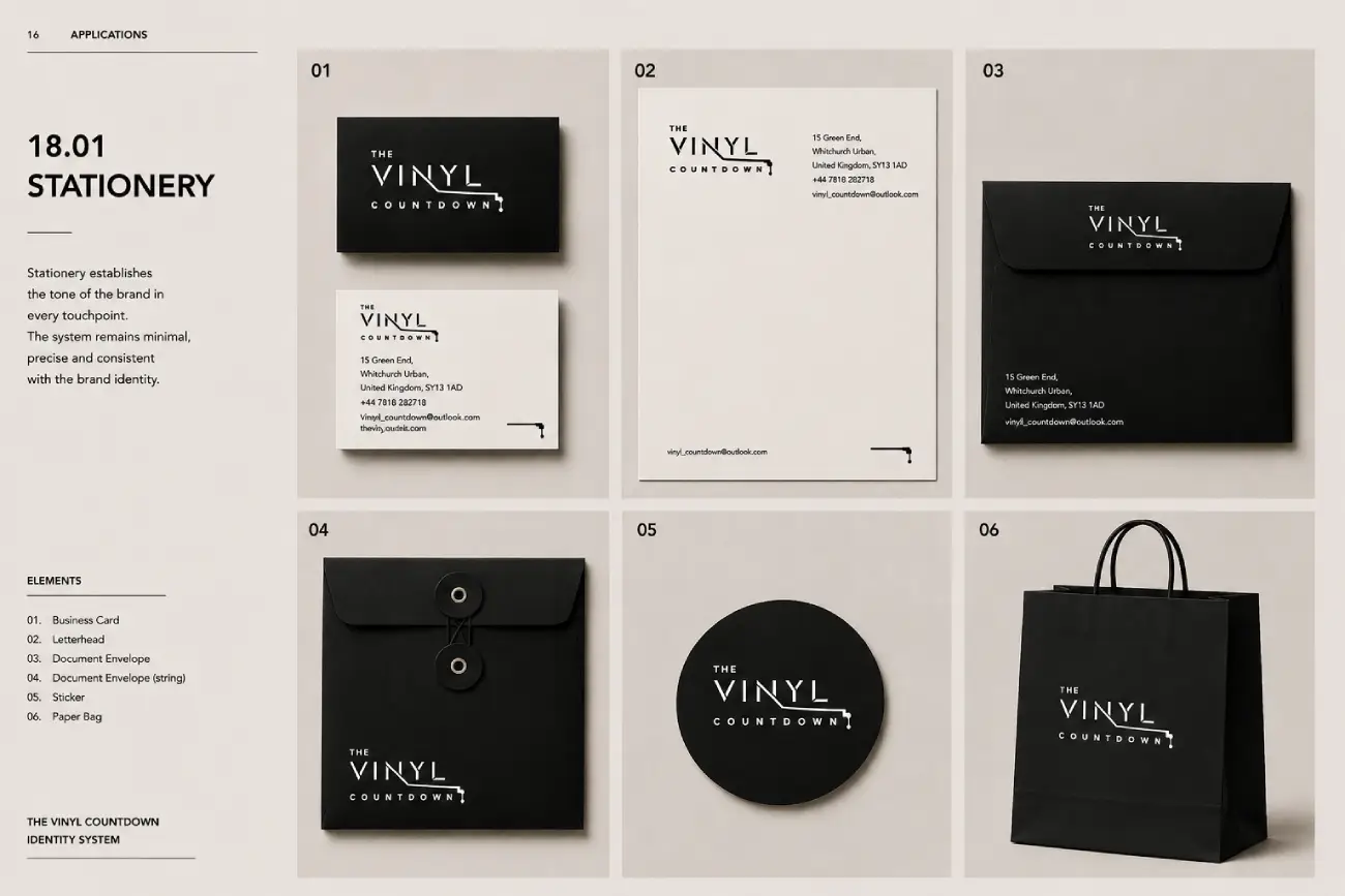 The Vinyl Countdown — papelería